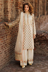 3-PC Embroidered Raw-Silk Suit CMA-5-23